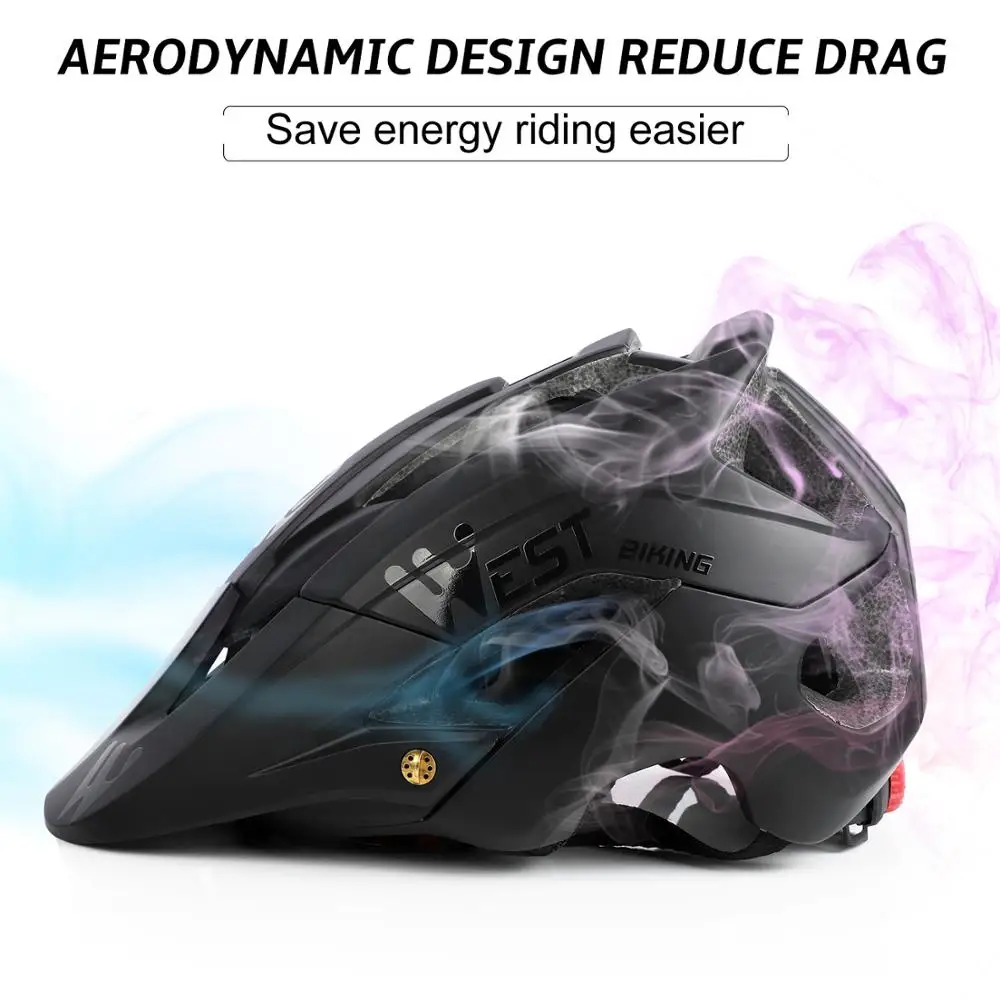 WEST BIKING Bike Helmet 56-62cm Breathable Ultralight MTB Integrally-molded 