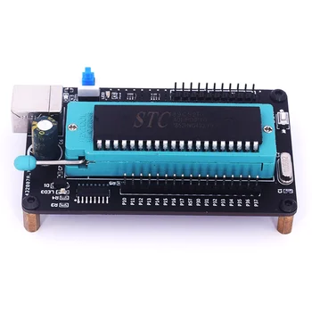 

51 SCM Small System Board AVR Development Board STC89C52/51 One-click Download 51 SCM Downloader