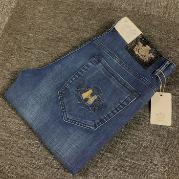 

BILLIONAIRE Jeans Cotton men 2020 new summer thin fashion casual embroidery business zipper elasticity big size 29-42 England