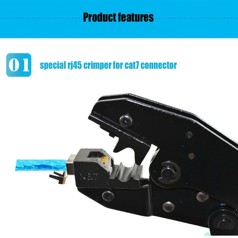 RJ45 щипцы Cat7 Cat6A ручные инструменты обжимной кабель для зачистки прессовочная линия зажим 8P8C плоскогубцы разъем клипса