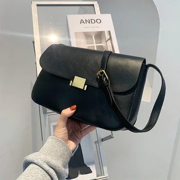 

Casual Simple Texture Women's Bag New Korean Style Fashion Shoulder Bag Internet Celebrity Crossbody Small Square Bag Flap Soft