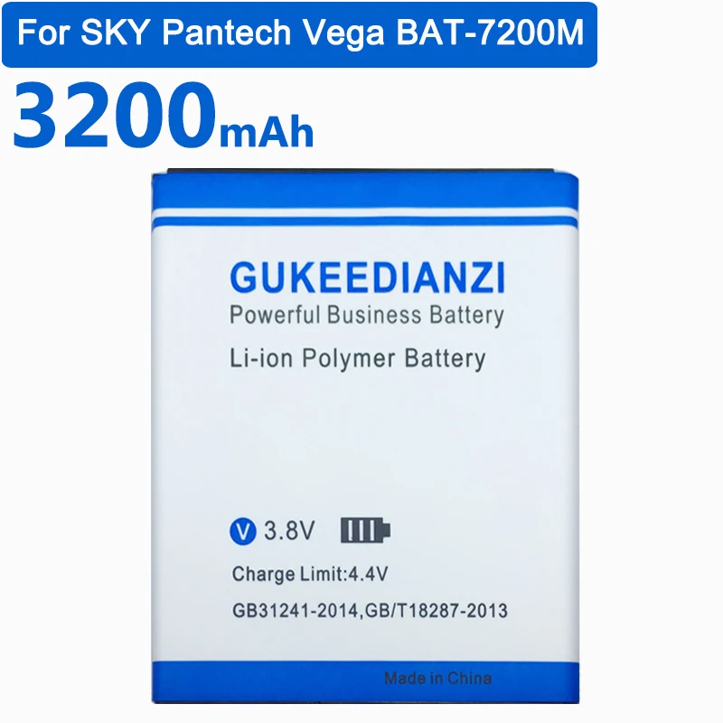 GUKEEDIANZI BAT-7200M 3200 мА/ч, запасная батарея для мобильного телефона для Vega Racer 2 IM-A830S A830S A830K A830L A830KE