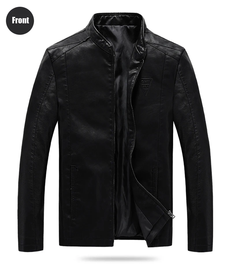 Мужские Куртки из искусственной кожи размера плюс M~ 7XL 8XL, мотоциклетные кожаные куртки, Мужская Осенняя кожаная одежда, мужские повседневные пальто