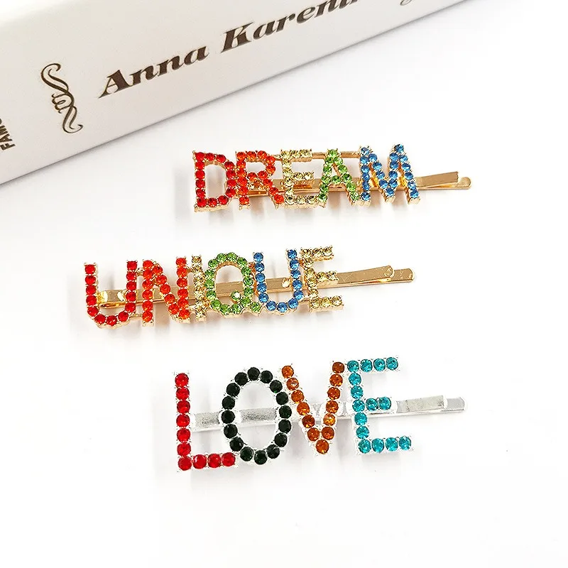 

Colorful Crystal Rhinestones X Shape Hair Pins Imitation Pearl Clips For Women Barrettes Hair Accessories