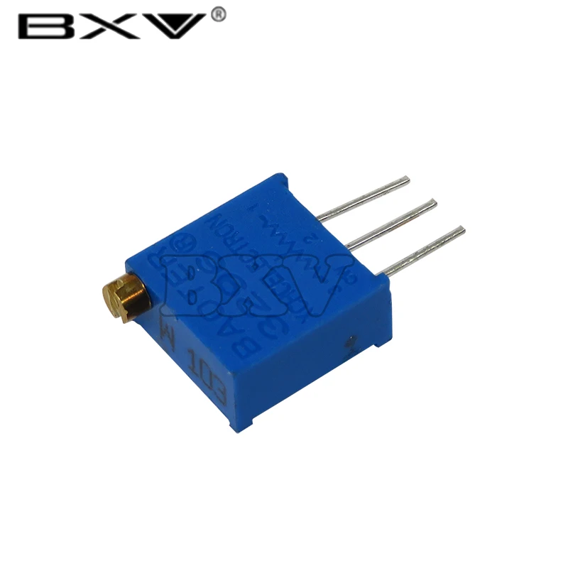 3296W 1K 2K 5K 10K 20K 50K 100K 200K 500K 1M 50 100 200 500 Ohm Multiturn Trimmer Potentiometer High Precision Variable Resistor Multiturn Potentiometer Trimmer Potentiometer