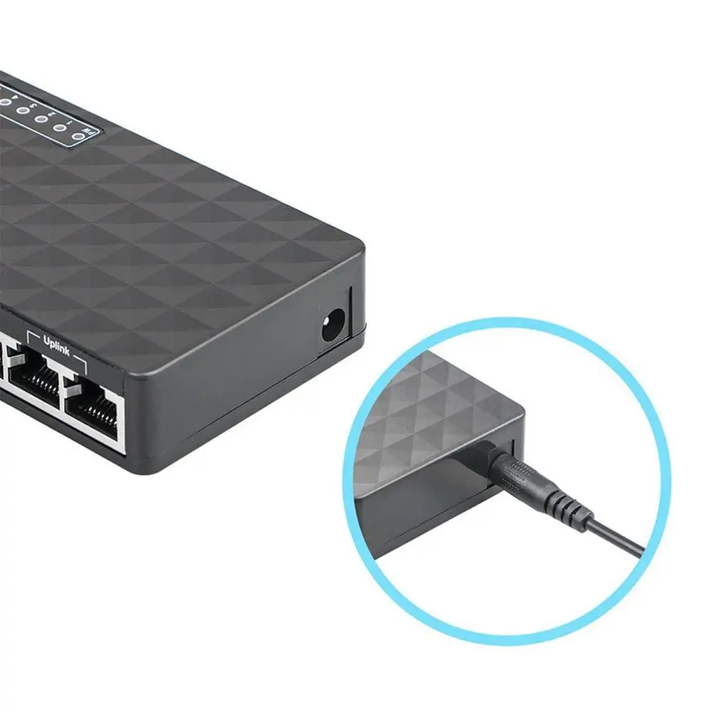 

Mini LAN POE Ethernet Network Desktop Switch 8 Port 10/100Mbps Fast Hub Network Switch Hub Adapter High Performance
