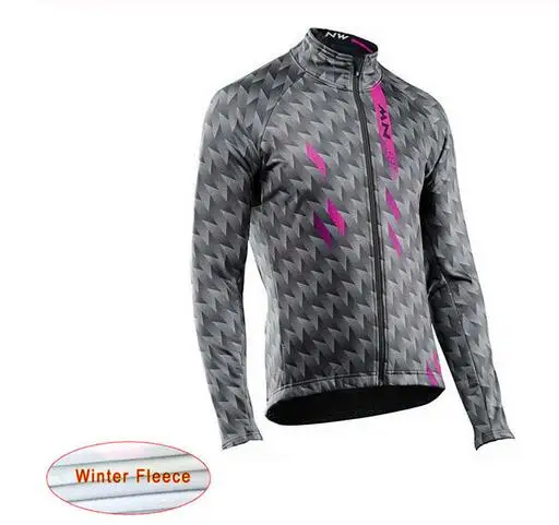 NW Pro team Men Cycling Jackets Winter Thermal Fleece Jersey Bicycle Cycling Warm MTB Bike Clothing Jacket Multiple choices - Цвет: 07