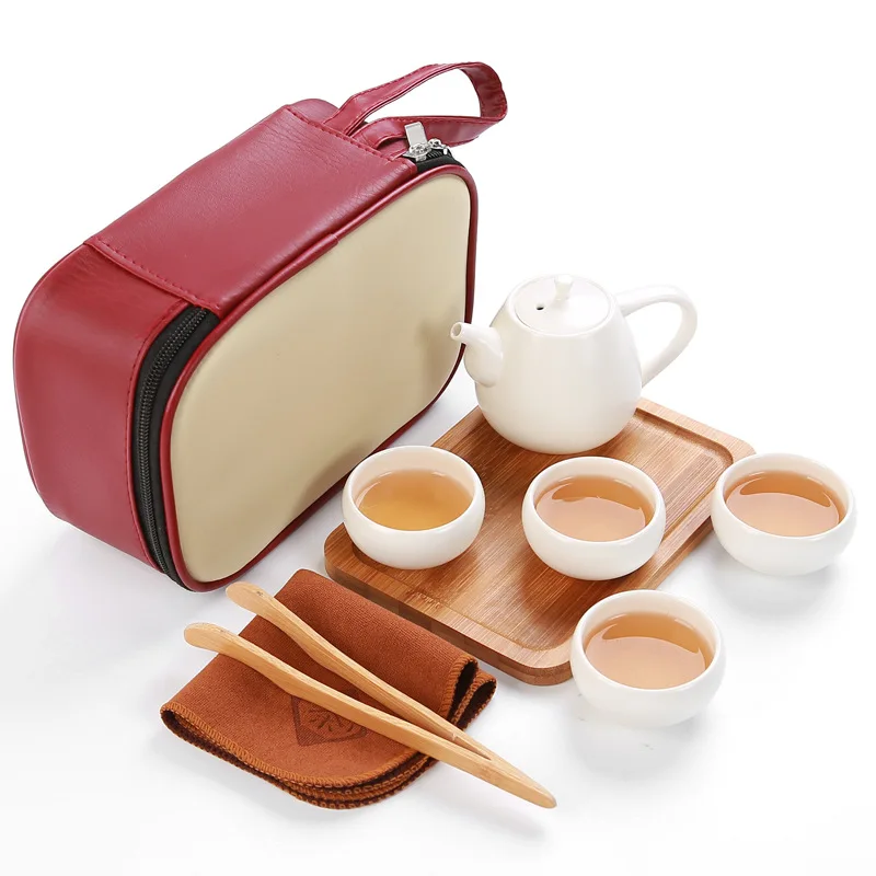 

Fang ran Travel Tea Set Ding Ceramic a Pot Two Cup Can Be Printed Logo Gift