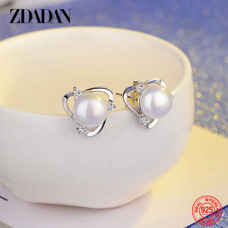 

Женские серьги-гвоздики из серебра 925 пробы с жемчугом