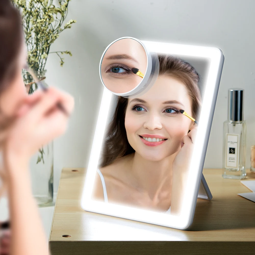 Aevo Makeup Mirror With Light 72led Lighting Touch Screen 10x Vanity Mirror Desktop Cosmetic