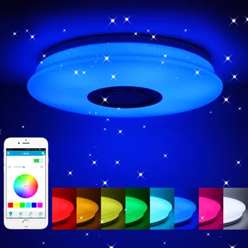 

Modern Led ceiling Light RGB Dimmable APP remote control Bluetooth Music ceiling lamp living room/bedroom 36/60W