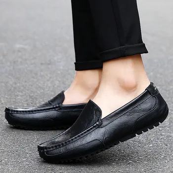 

Spring Autumn Winter Mens Genuine Leather Hollow Out Velvet Sewing Moccasin-gommino Drivers Casual Shoes Plus Size