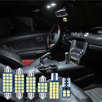 

11x T10 W5W LED Bulbs Car Interior Atmosphere Foot Reading lights Mirror Makeup Lights Trunk Lamp kit For Ford Mondeo 2008-2012
