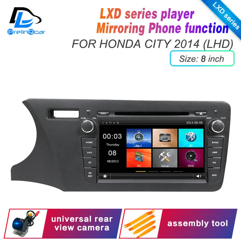 Ips сенсорный экран DSP звук Android 9,0 2 DIN 4g Lte радио для HONDA city 2008 года gps dvd-проигрыватель стерео навигация - Цвет: LXD  2014 L city