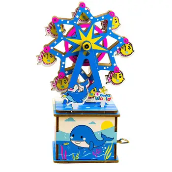 

Kuulee Birds and animals Puzzle-DIY Music Box Woody Box for Girls Birthday or Chrismas Gift Animals Woodiness Painting Beech