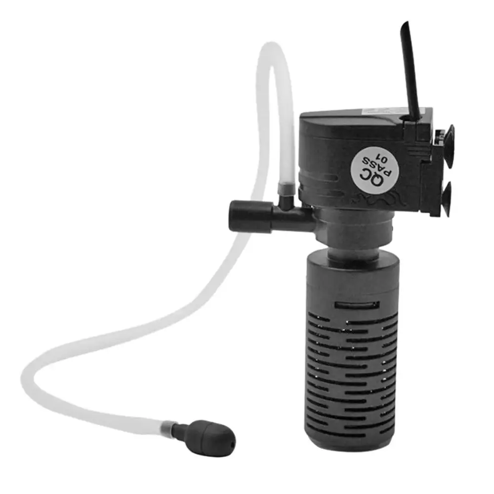

3W 3 in 1 Silent Aquarium Filter Mini Fish Tank Filter Aquarium Submersible Oxygen Internal Pump Sponge Water Purifier Cycle