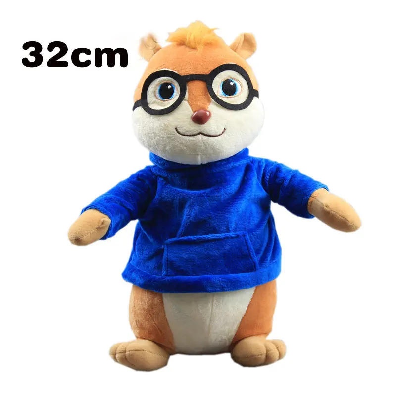 22 и 32 см фильм Элвин и бурундуки плюшевые игрушки кукла Peluche милые мунки Теодор Саймон Мягкие игрушки Дети Подарок для ребенка - Цвет: Blue 32cm