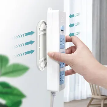 

Self Adhesive Wall Mount Power Strip Fixator Punch-Free Seamless Power Strip Holder Stand