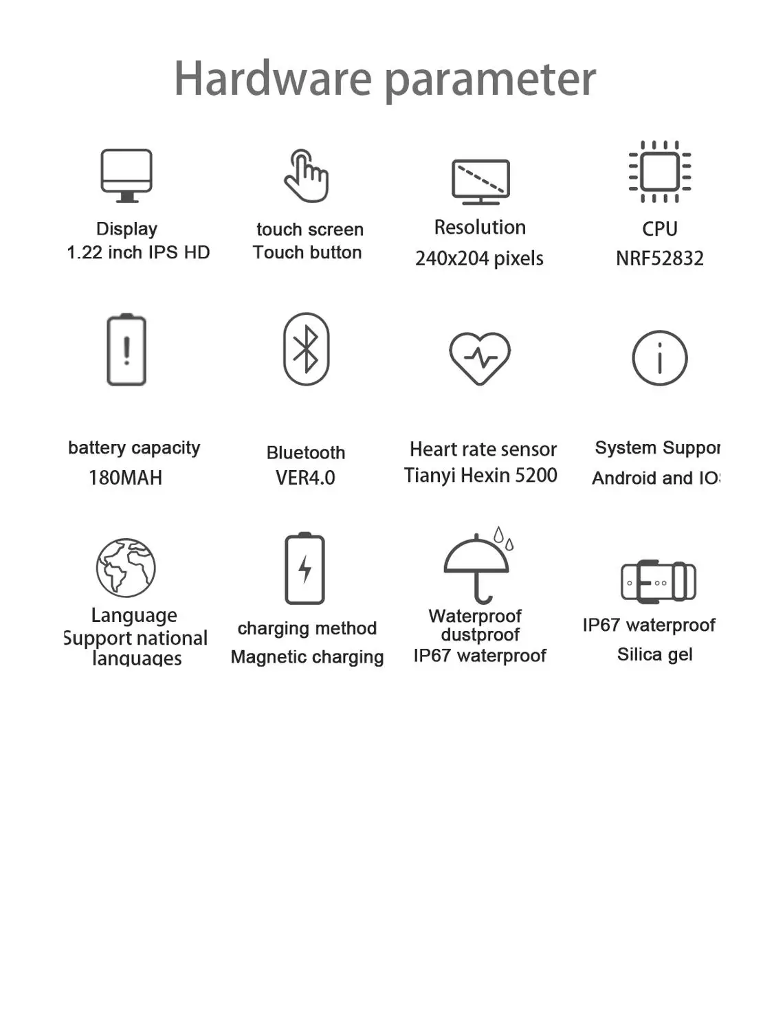 696 A9 умные часы водонепроницаемые спортивные для iphone телефон Smartwatch монитор