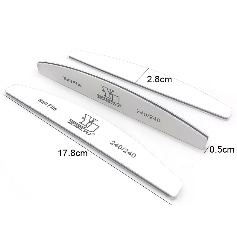 50 Pcs Professional Nail Files Sandpaper 80/100/150/180/240 nagel vijlen Nail Buffer Blocks Lime Curve Manicure Nail File Tools
