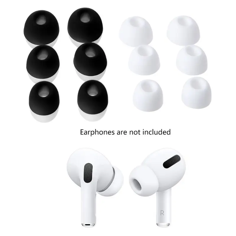 3 пары вкладышей для наушников Мягкие силиконовые вкладыши AirPods Pro 95AF |