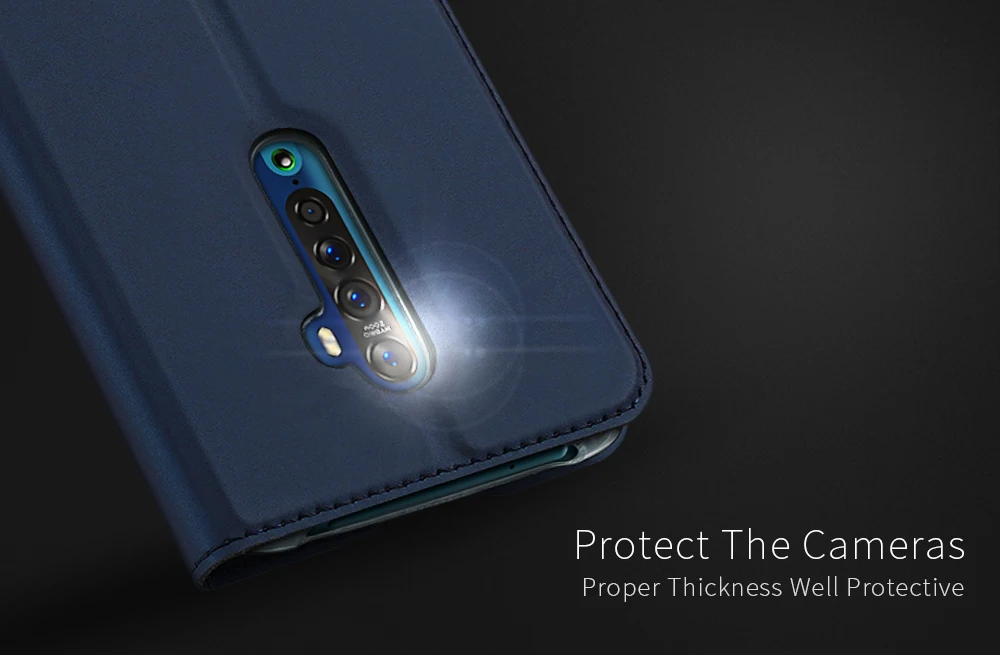 Чехол-книжка для OPPO Reno 2 с отделением для карт, чехол-кошелек с подставкой из искусственной кожи и ТПУ, Мягкий бампер, защитный чехол, сумка для мобильного телефона