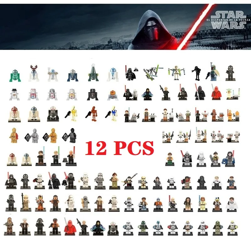 12 шт. Stormtroopers Clonetroopers Snowtroopers Deathtroopers строительные блоки совместимые с Legoinglys Star Wars |