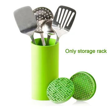 

Safety Bathroom Cutlery Organizer Storage Block Kitchen Utensil Holder Scissors Multifunctional Countertop Cutter Stand Round