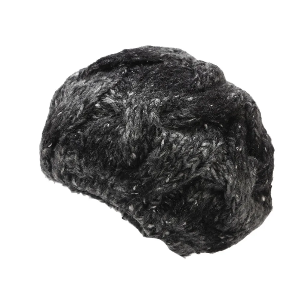 Black women hat fedora Fashion Women Winter Knit Hat Collar Set Thick Warm Gradients Color Earmuff Hat czapka zimowa autumn headgear - Цвет: Black
