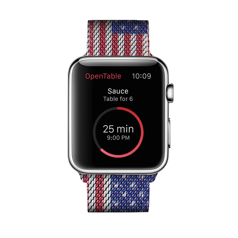 Milanese Loop Watch Band 44 мм флаг дизайн магнитный ремешок 40 мм для женщин браслет 38 мм для мужчин полосы 42 мм аксессуары для iwatch 4 3