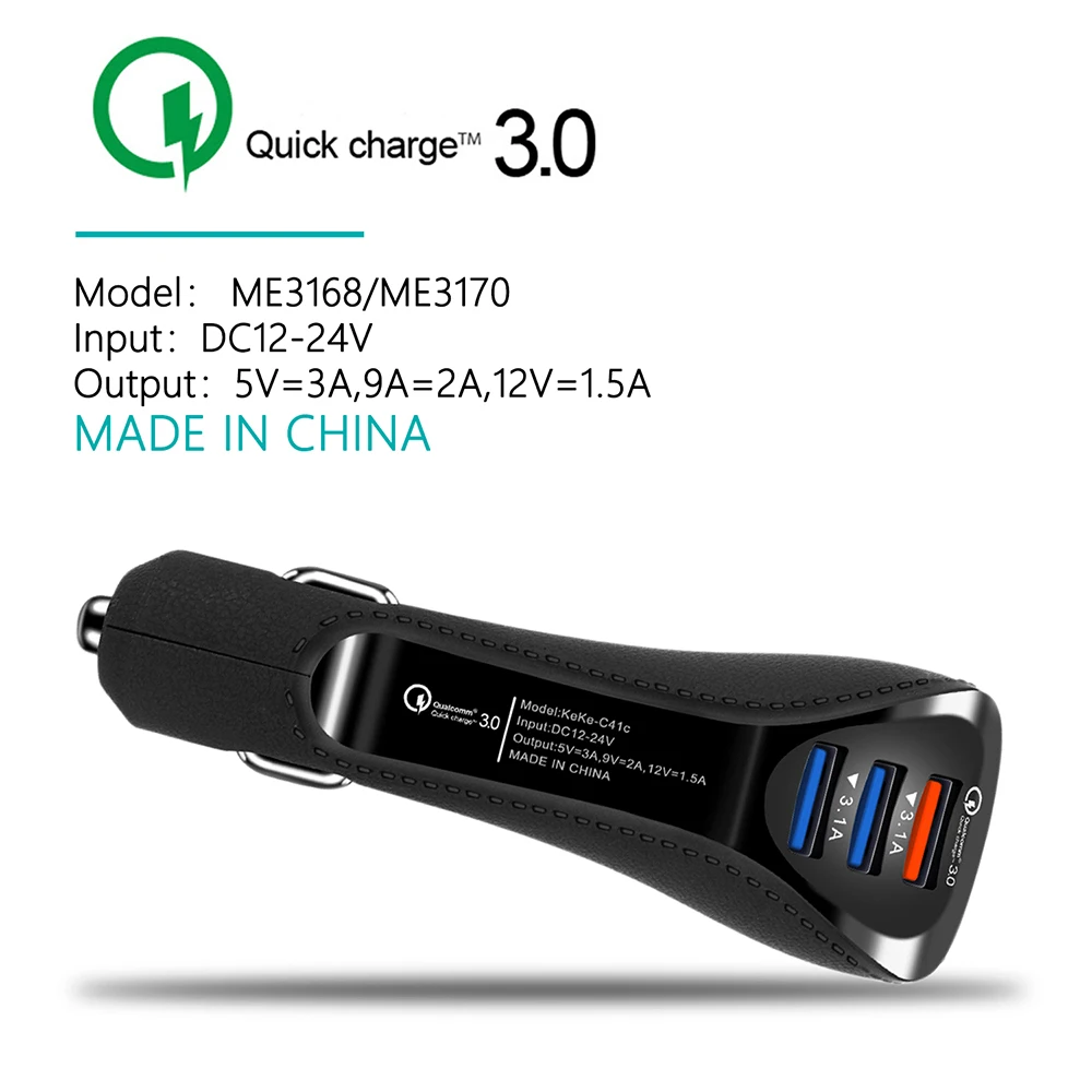 QC Quick Charge 3,0 Dual Car зарядное устройство адаптер автомобиль телефон для Xiaomi samsung iPhone X 8 7 4 5 6 быстрое зарядное устройство для телефона