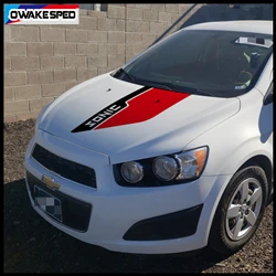 For-Chevrolet Sonic Car Hood Bonnet Sticker Racing Sport Colorful Stripes Auto Engine Cover Decor Vinyl Decals Accessories (5)_副本