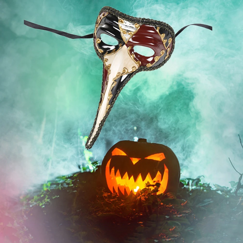 Полумаска для Хэллоуина Маскарад длинный рот Карнавальная маска тема вечерние косплей танец косплей реквизит