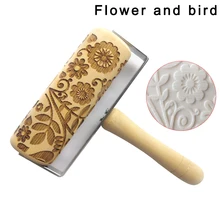 Новые горячие деревянные рождественские тиснения Скалка Выгравированные DIY Инструменты для выпечки печенья ребенка USJ99