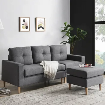 

2-3 Seat Living Room Sofa Furniture Corner Sofa Durable Sofa Cover Removable And Washable Solid Comfortable Cotton Doll Sofa