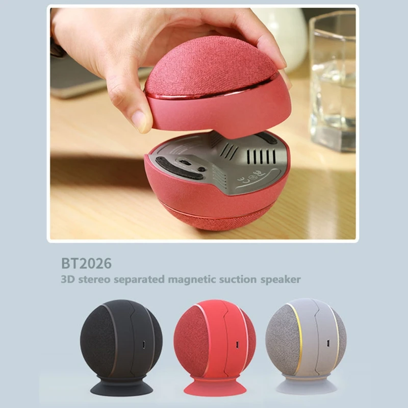 TWS Wireless Speakers Spherical Shaped Table Players 2 in 1 Detachable Covered with Soft Plush Long Duration | Электроника