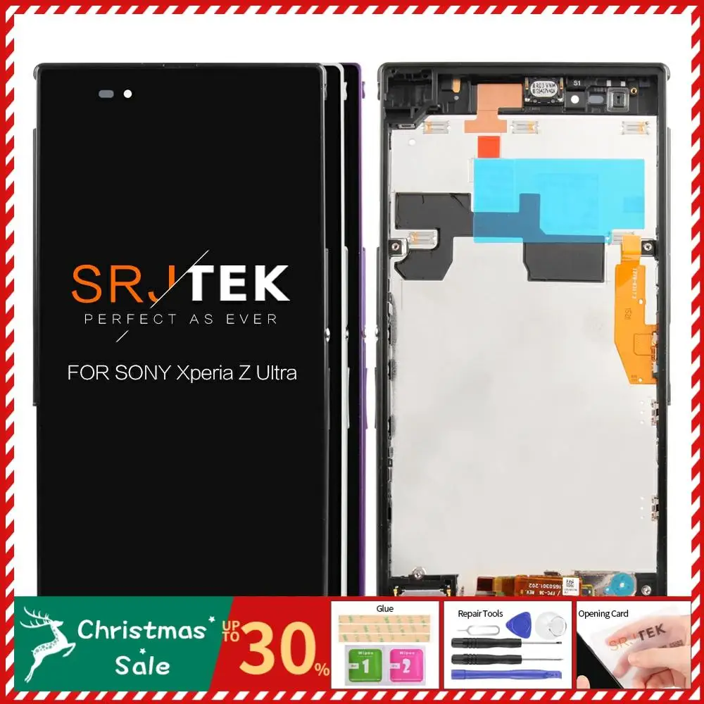 Протестированный ЖК-дисплей для SONY Xperia Z Ultra дисплей сенсорный экран дигитайзер для SONY Xperia Z Ультра дисплей с рамкой XL39h XL39 C6833