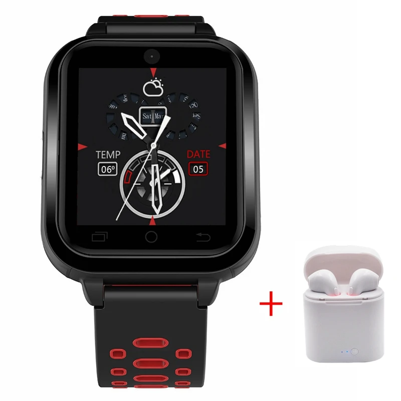 red-2 Finow 4G Смарт-часы Q2/Q1 PRO gps ram 1 Гб+ 16 Гб rom Bluetooth SmartWatch сердечный ритм sim-карта wifi музыкальный плеер - Цвет: red-2