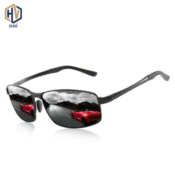 

Fashion Metal Frame Square Men Polarized Sunglasses Black Gold Frames Sun Glasses Ice Blue Driving Eyewear UV400