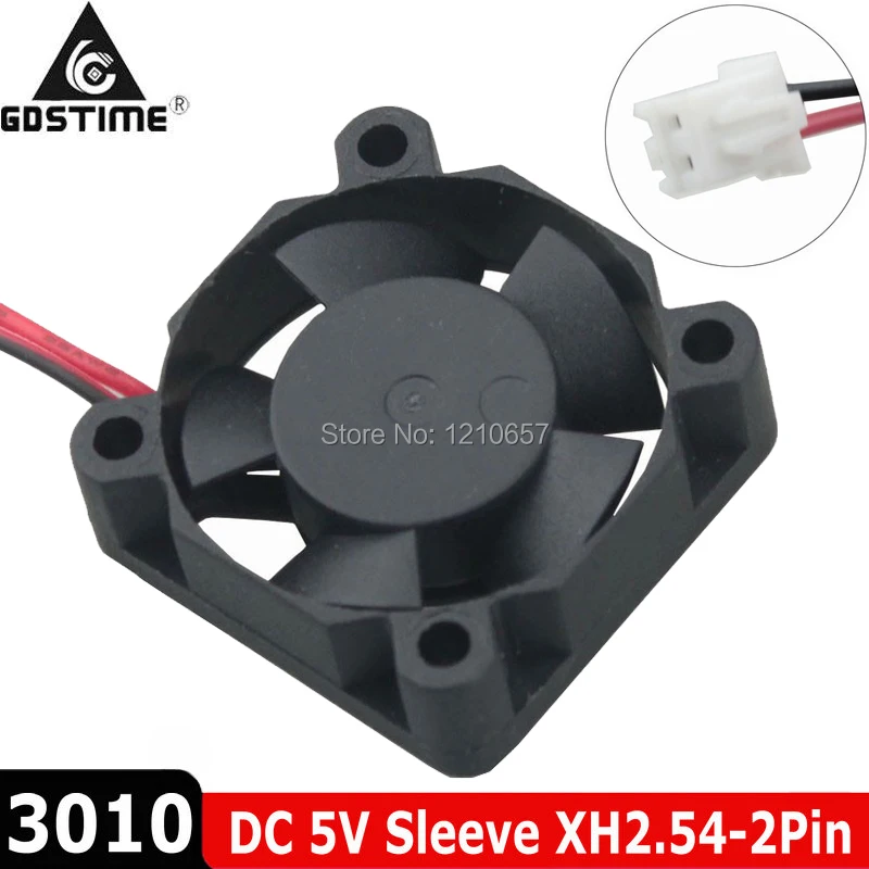 

2PCS LOT Gdstime 3010s 30MM 2Pin Axial Cooling Fan 30 x 30 x 10MM 3cm 5V DC Brushless Cooler Heatsink Fan