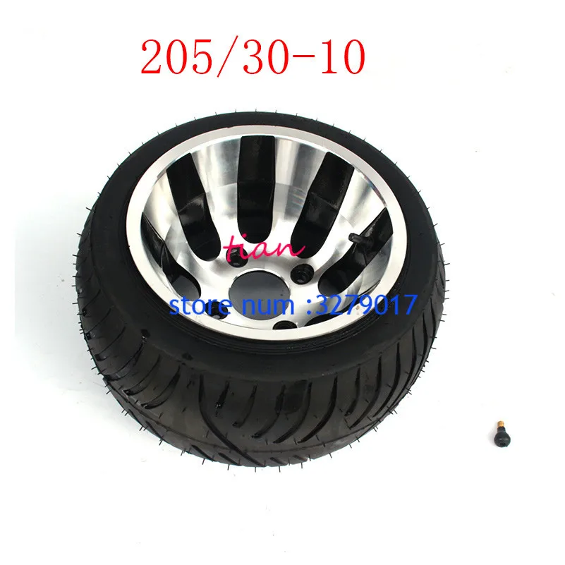 2 шт., применимые к картинг детская коляска ATV UTV 205/30-10 дюймов бескамерное колесо шины с ступица из алюминиевого сплава