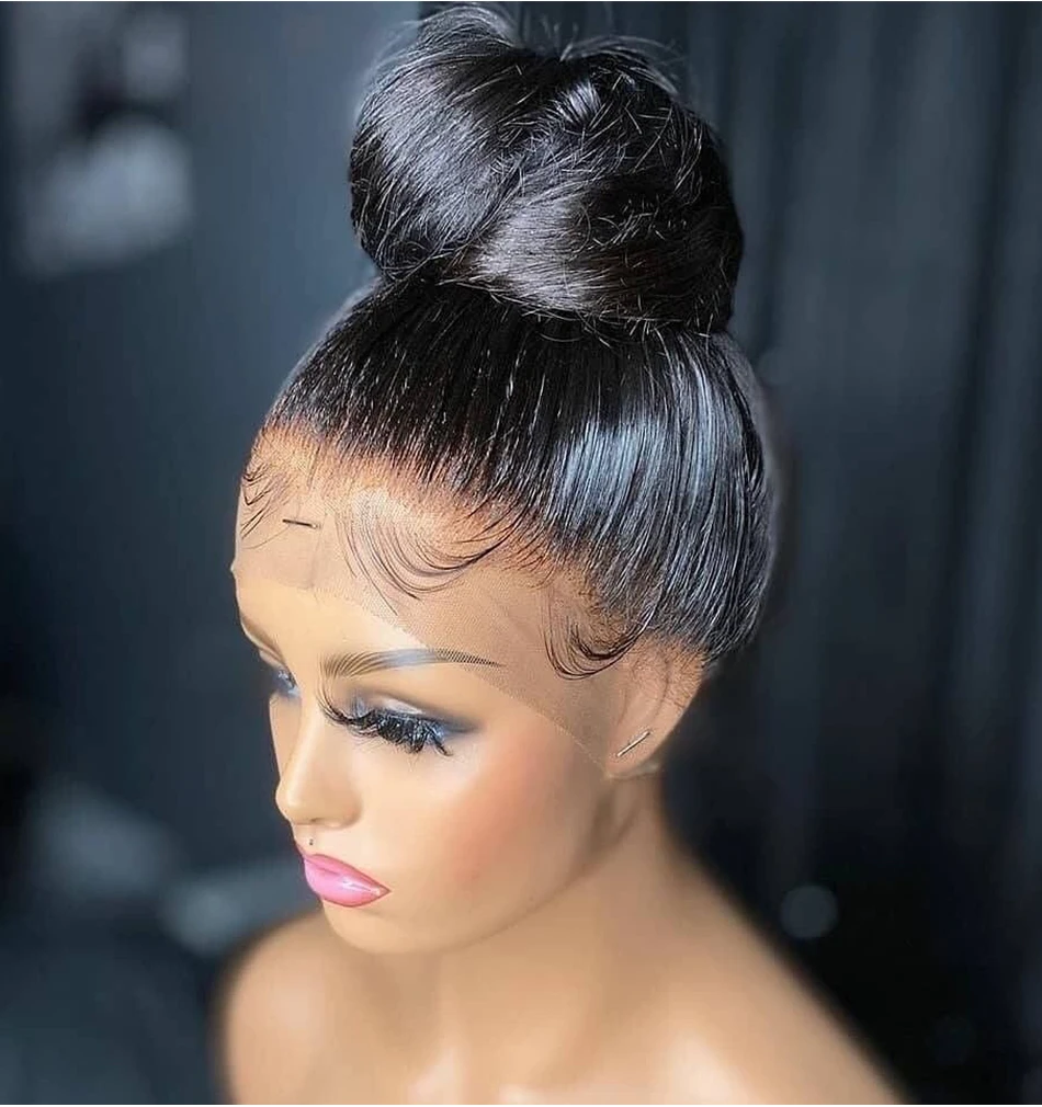 Brazilian Straight 360 HD Lace Front Human Hair Wigs For Women 13x6 13x4 Lace Frontal Wig Pre Pluck Straight 4x4 Closure Wig 180