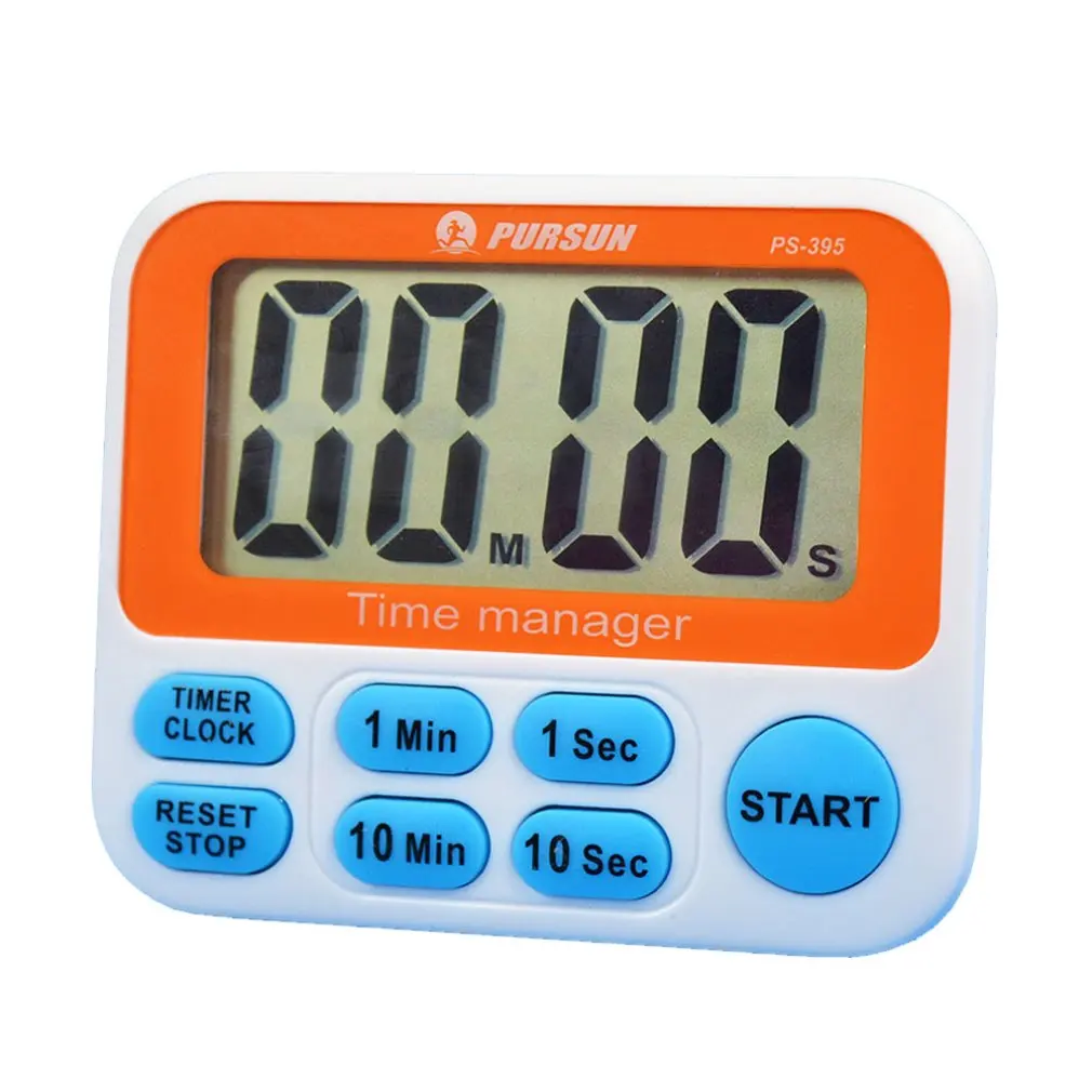 PS395 Large Screen Timer Kitchen Reminder Electronic Timer Plastic