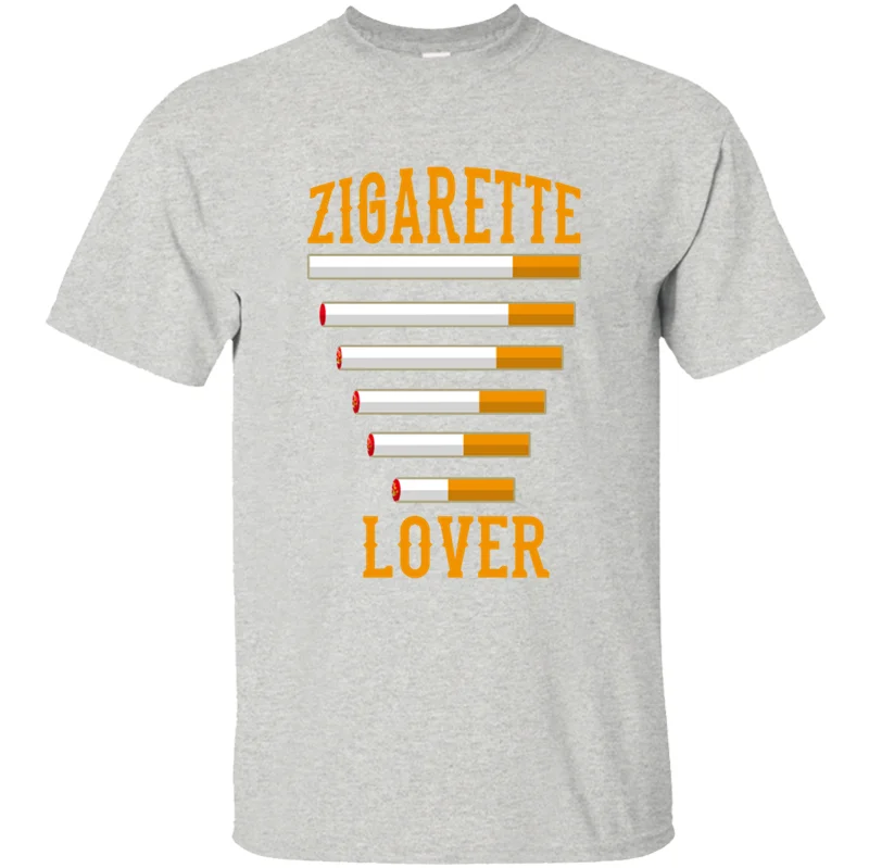 Men-Gray Модный дышащий сигаретный Топ Lover For A Smokey Day футболка для мужчин круглый воротник сплошной цвет Мужская футболка с надписью хип-хоп - Цвет: Men-Gray