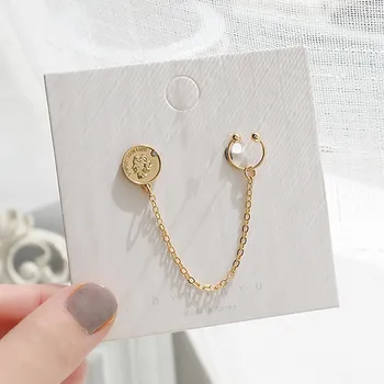 

Fashion Geometric Circular Personality Temperament Earrings Metal Chain Vintage Bohemia Humanoid Earrings Women Hip Hop Jewelry