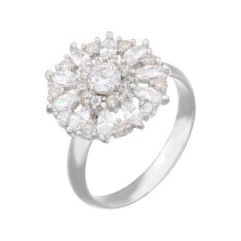 

L'amour&ma Statement Jewelry Luxurious Crystal Rings Trendy Water Drop Flower Joint Rings for Women Bridal Wedding Accessories