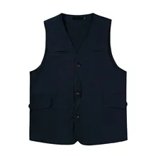 LUCLESAM – gilet multi poches en coton pour homme, style japonais, décontracté, Amekaji, sans manches, Cargo 