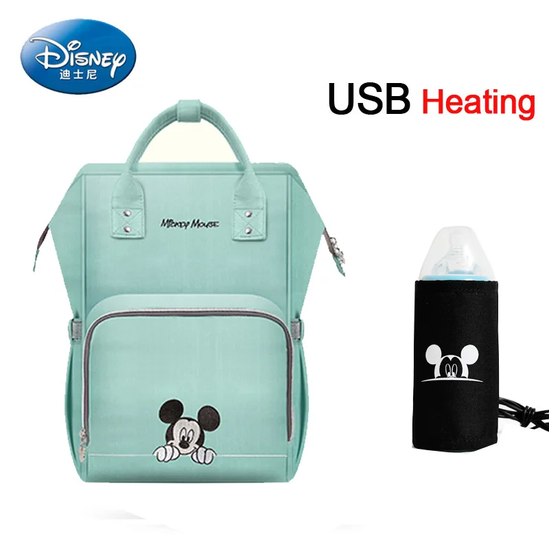 B128 Сумка для подгузников disney, рюкзак, USB бутылочка, изоляционные сумки, Минни, Микки, большая емкость, для путешествий, Оксфорд, для кормления ребенка, Мумия, сумочка - Цвет: B128