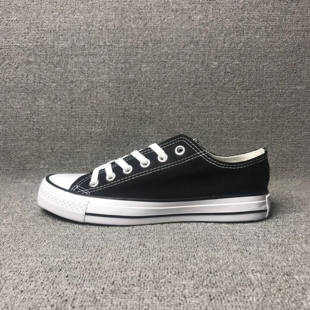 Новинка года; женские классические повседневные парусиновые туфли Allstars; модные кроссовки; обувь для скейтбординга - Цвет: low black