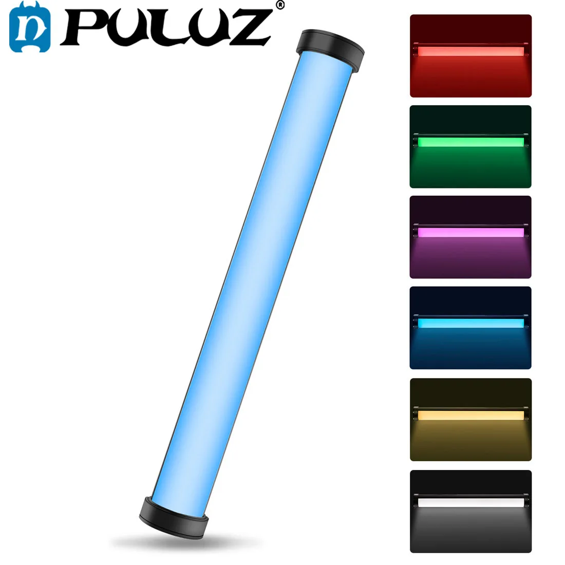 PULUZ RGB Handheld LED Light Wand Rechargeable Photography Light Stick Portable Magnetic LED Fill Light